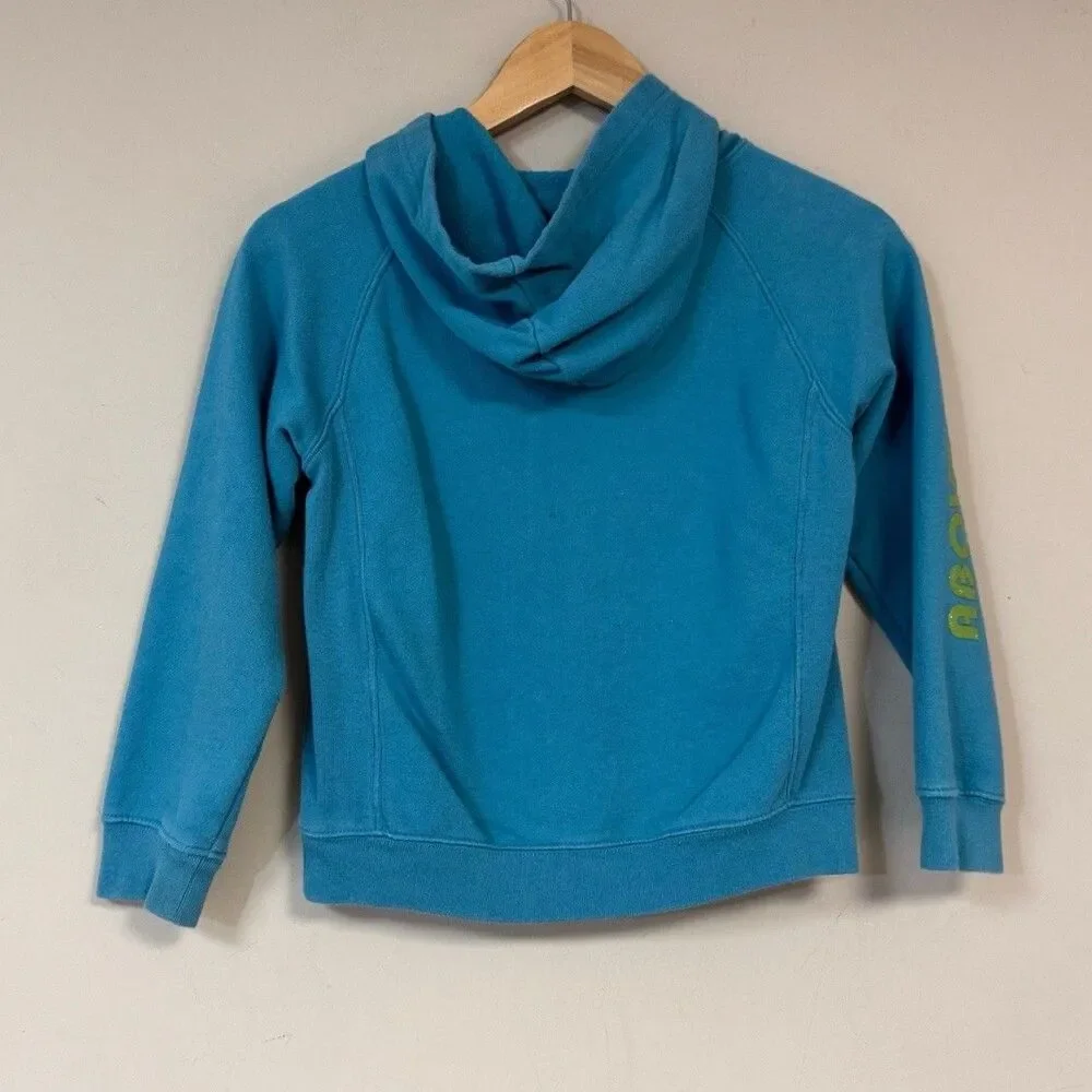 Above Average Glitter Blue Hoodie Sweatshirt Girls Medium Pullover Casual Cozy